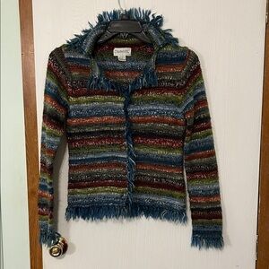 Chadwicks Colorful Striped Women's Cardigan Size Small